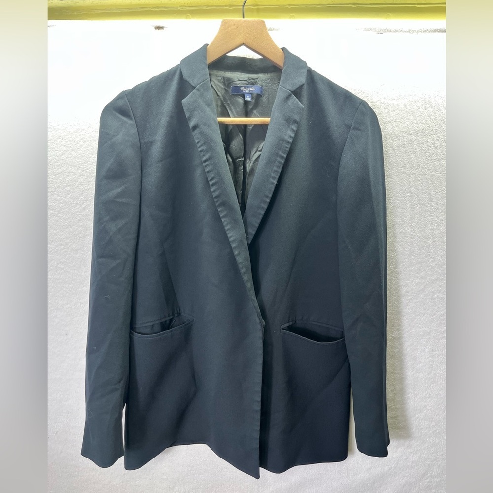 Madewell Lycee Drapey Blazer Coat Womens 0 Black Casual Office Professional 2492